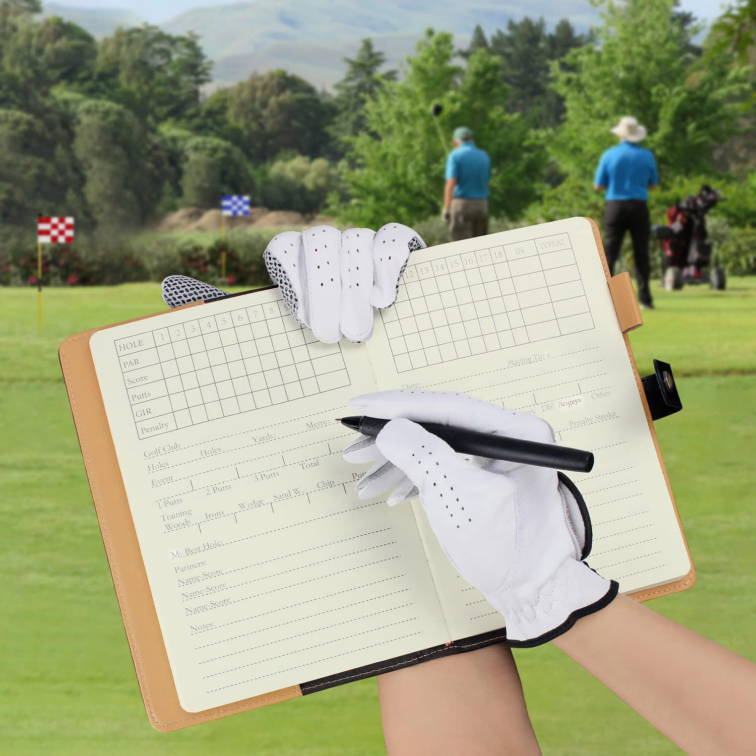 Black Leather Golf Scorecard H - огляд і ціна Golf Scorecard Holder